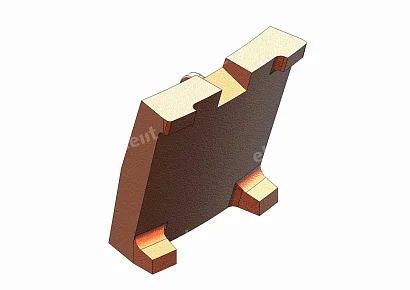СЕГМЕНТ ФУТЕРОВКИ ЧАШИ, 2 РЯД THOR  1242.02-01_Mn18Cr2-THOR